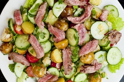 Veiseliha salat värske kartuli ja meekastmega_Lihapood.ee